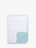 John Lewis Make Waves Crinkle Muslin Baby Blanket, 120 x 120cm