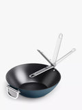 Joseph Joseph Space Folding Handle Non-Stick Wok, 32cm, Navy