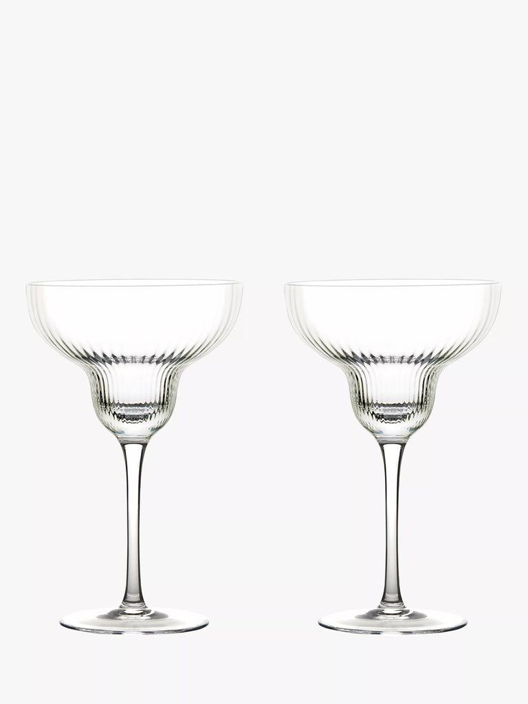 Anton Studio Designs Empire Margarita Cocktail Glass, Set of 2, 400ml, Clear