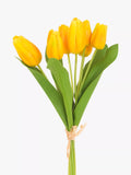 Floralsilk Artificial Fresh Tulip Bunch, Yellow