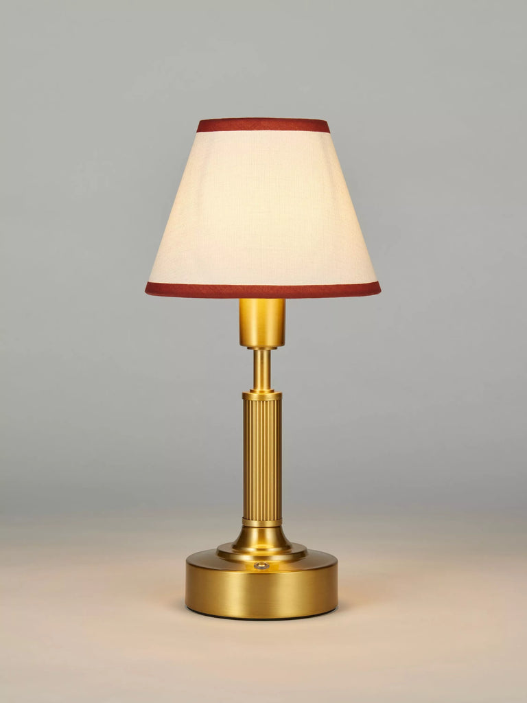 John Lewis Baily Rechargable Portable Table Lamp, Brass