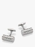 Hoxton London Twist Cylindrical Cufflinks Silver