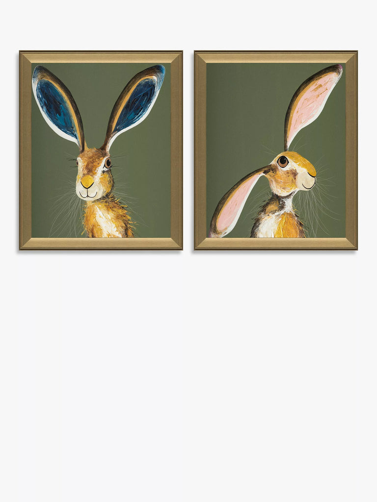 John Lewis Quinn Russell 'Marley & Maisie' Framed Print, Set of 2, 55 x 45cm, Green