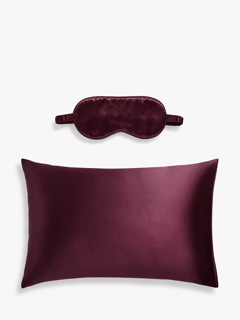 John Lewis Organic Mulberry Eye Mask and Silk Standard Pillowcase