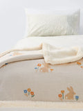 John Lewis Baby Scandi Bunny Sherpa Fleece Blanket, Multi - McGrocer