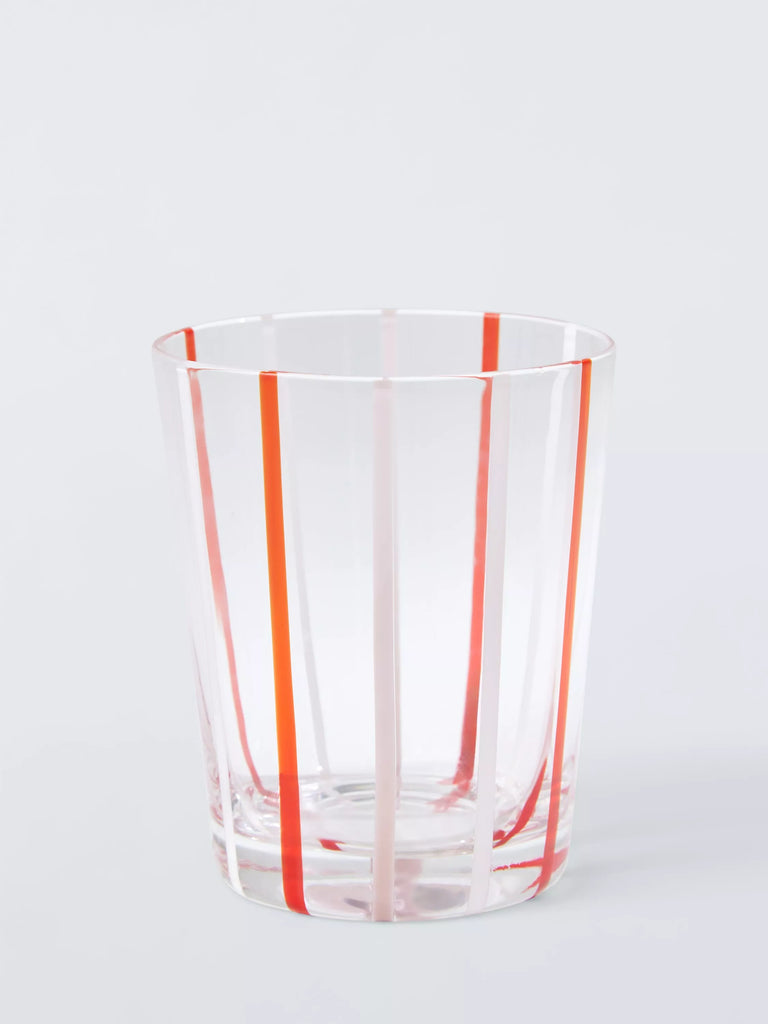 John Lewis Candy Stripe Glass Tumbler, 300ml