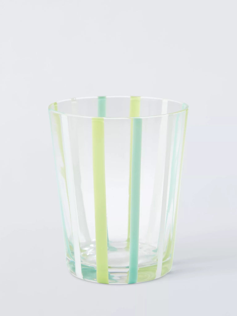 John Lewis Candy Stripe Glass Tumbler, 300ml