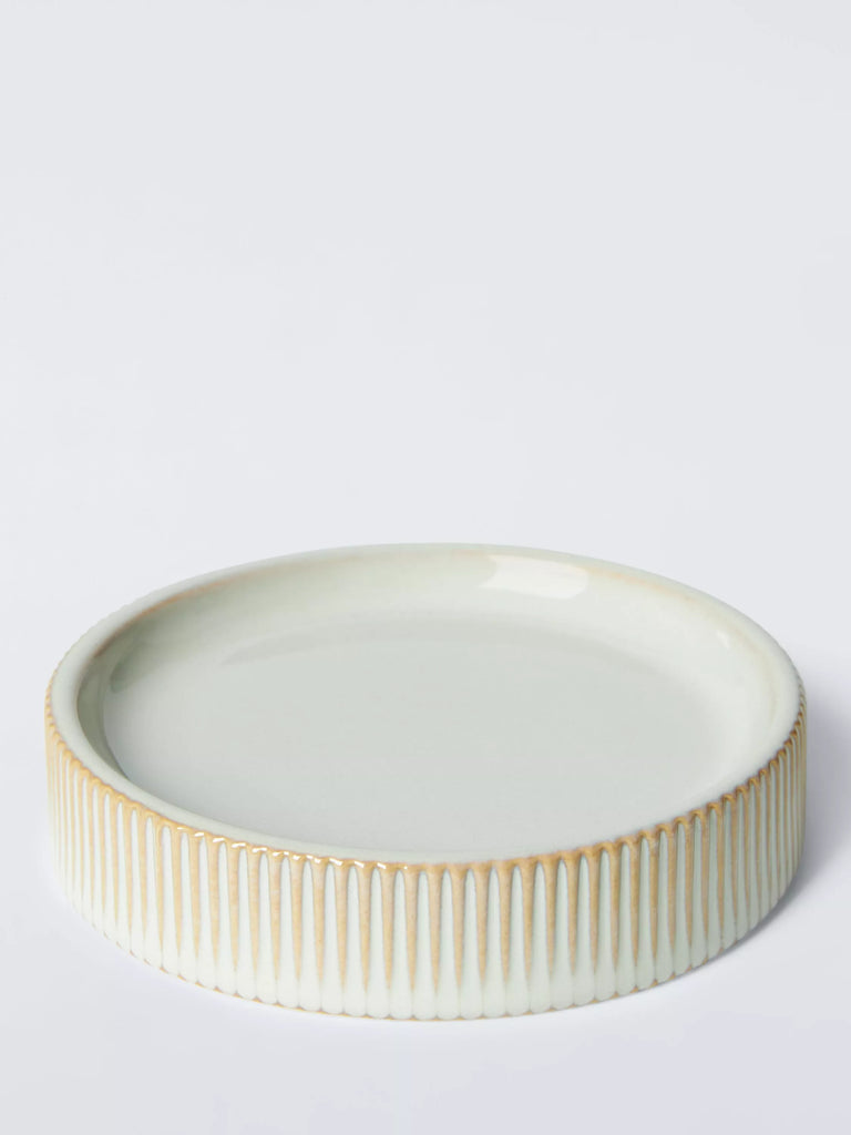 John Lewis Reactive Glaze Two Tone Soap Dish, Natural