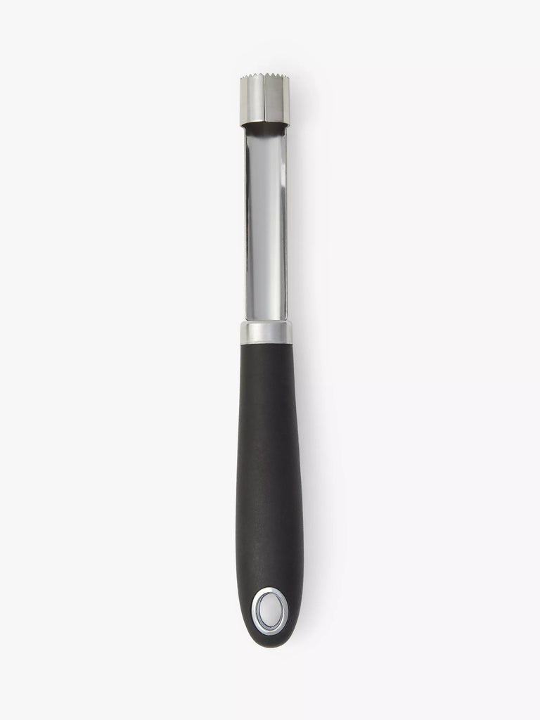 John Lewis Soft Grip Handle Apple Corer, Silver/Black