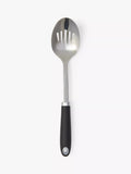 John Lewis Soft Grip Handle Stainless Steel Slotted Spoon, Silver/Black