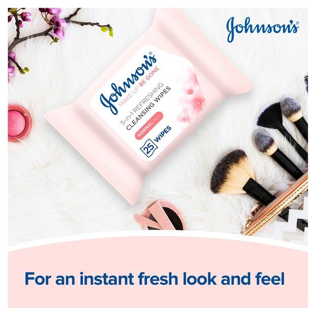 Johnson's Make Up Be Gone Refreshing Wipes   25 per pack