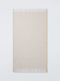 John Lewis Textured Check Fringed Bath Mat