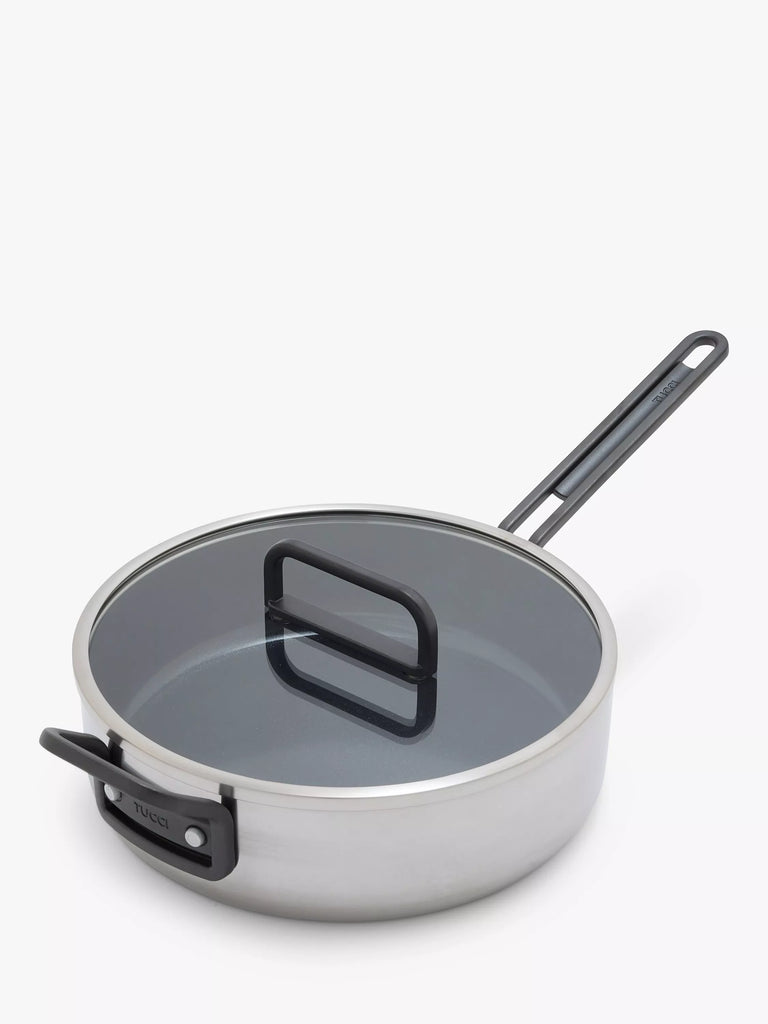 GreenPan x Tucci 3-Ply Stainless Steel Saute Pan & Lid, 26cm