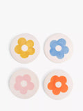 Caroline Gardner Ceramic Floral Coasters, Pack of 4, Multi