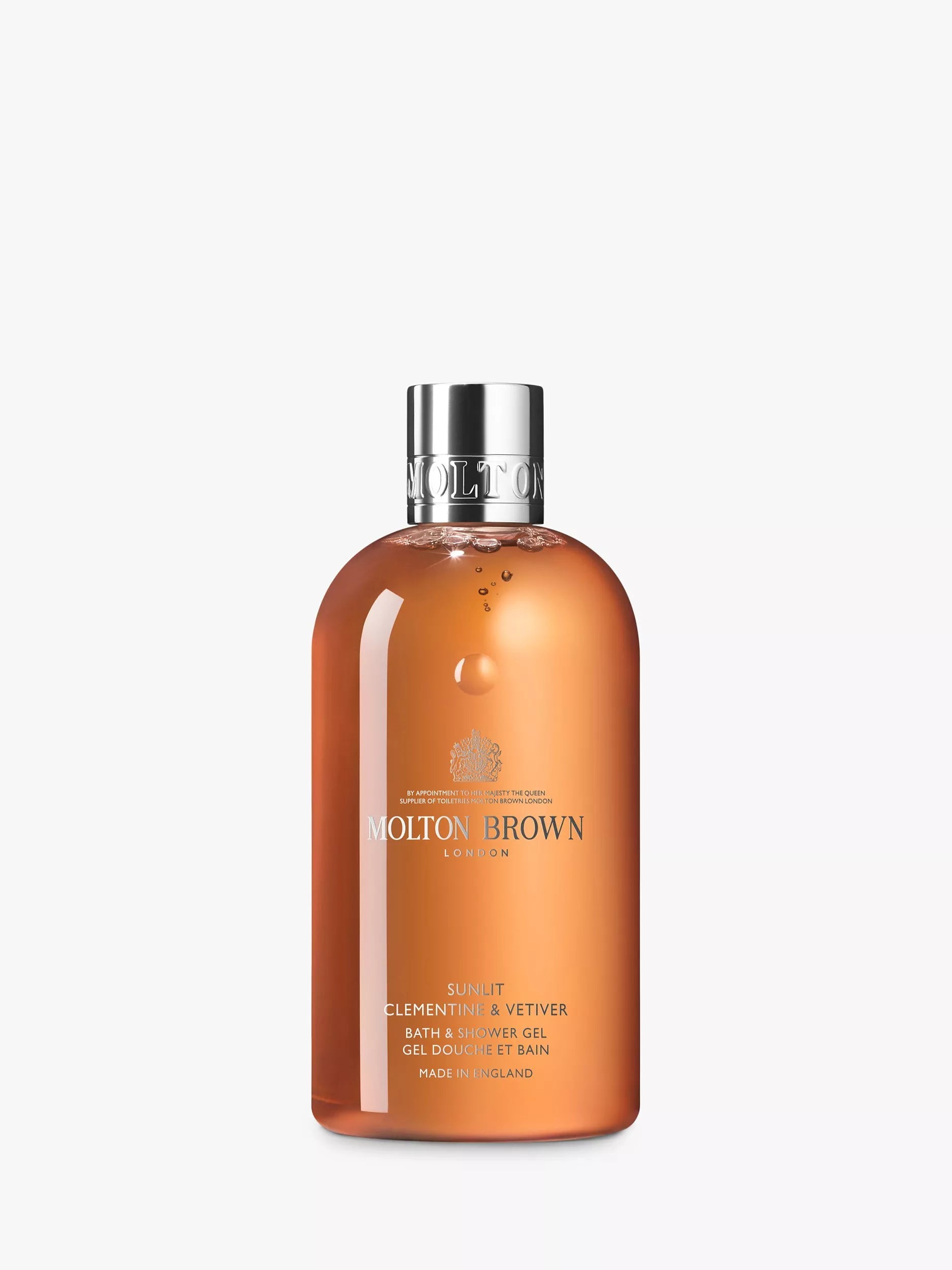 Molton Brown Sunlit Clementine & Vetiver Bath & Shower Gel, 300ml - McGrocer