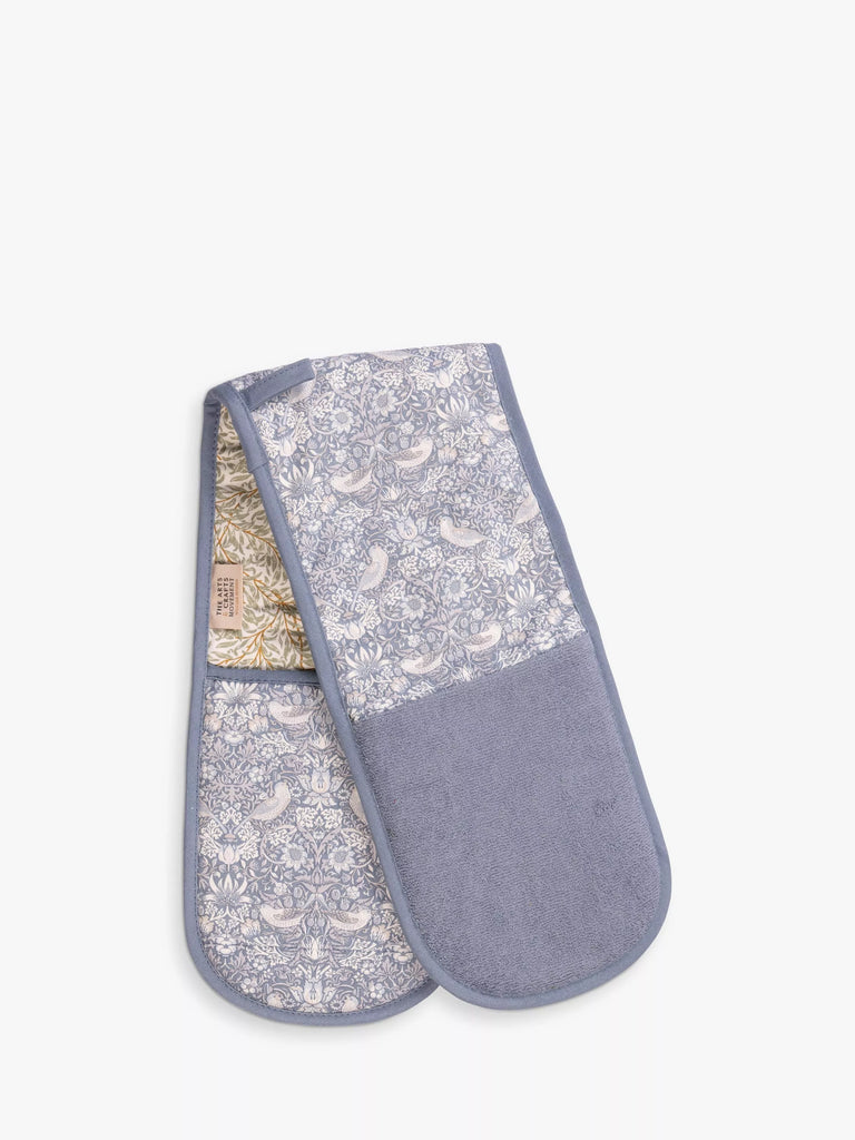 William Morris Double Oven Glove, Blue