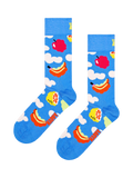 Happy Socks Cloudy Fruit Socks, One Size, Blue/Multi