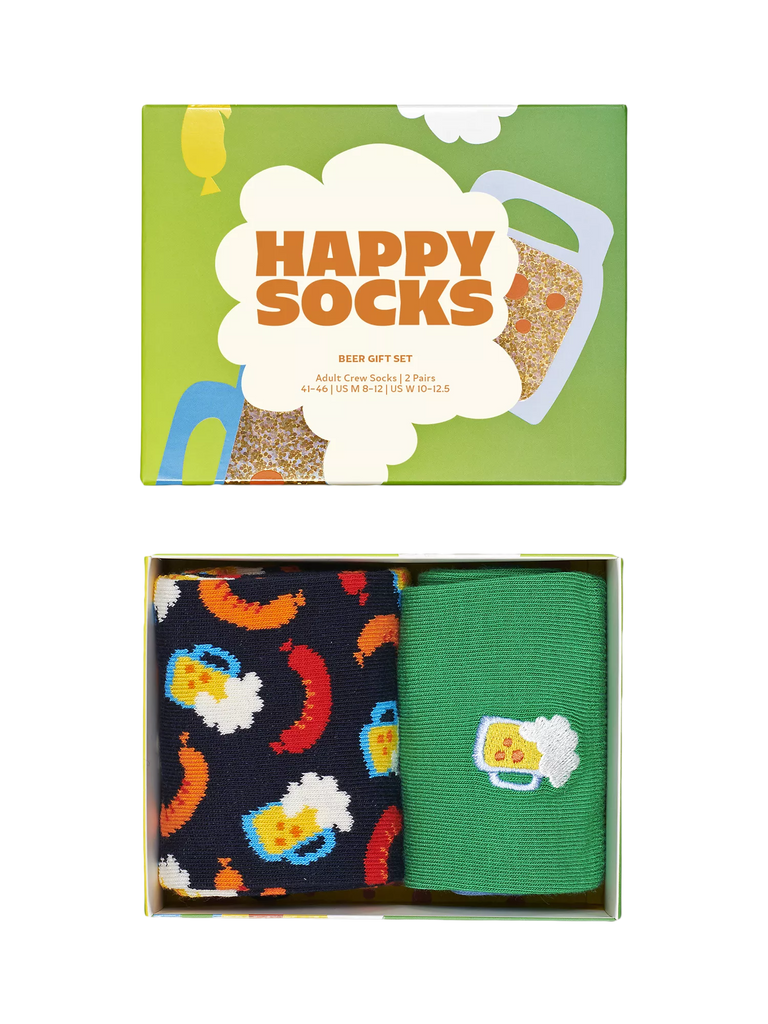 Happy Socks Beer Socks Gift Set, Pack of 2, One Size