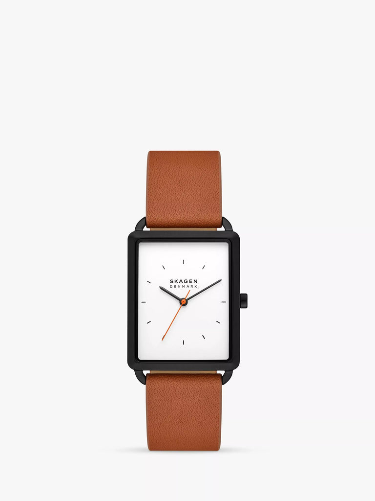 Skagen Men's Hagen Leather Strap Watch