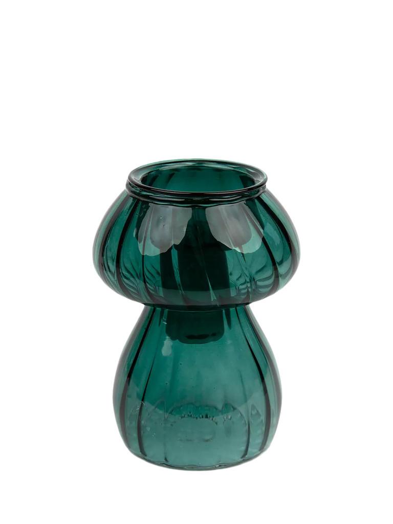 Talking Tables Mushroom Glass Candle Holder, Green