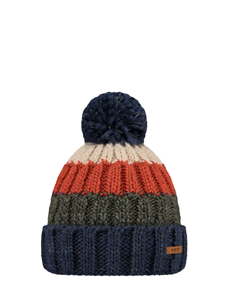 Barts Wilhelm Pom Pom Beanie, Blue/Multi