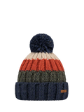 Barts Wilhelm Pom Pom Beanie, Blue/Multi