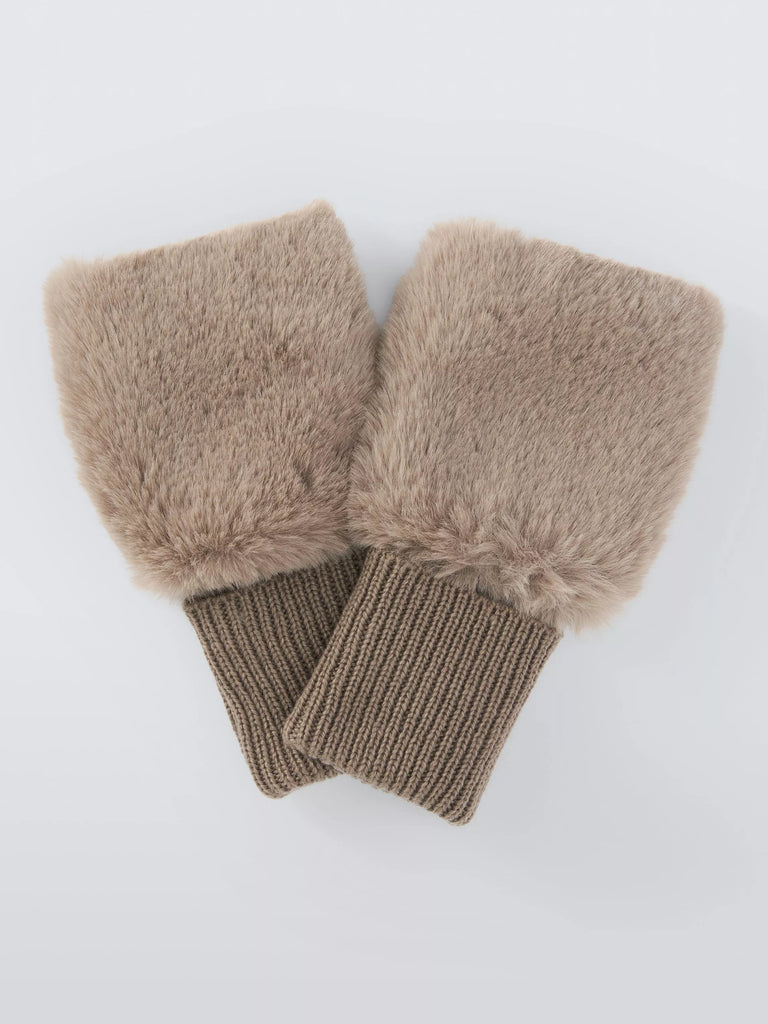 John Lewis Faux Fur Fingerless Gloves