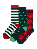 Happy Socks Lite Argyle Socks, Pack of 3, Multi