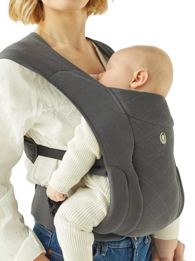 Gaia Baby Newborn+ Organic Cotton Baby Carrier, Charcoal