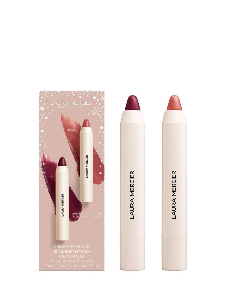 Laura Mercier Dreamy Embrace Petal Soft Lipstick Crayon Duo Makeup Gift Set