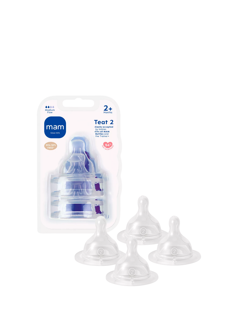 MAM Skinsoft Medium Flow Teat, Pack of 4