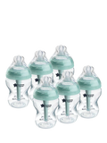 Tommee Tippee Advanced Anti-Colic Baby Bottles with Slow Flow Breast Like Teats, Pack of 6, 260ml