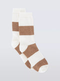 John Lewis Wool Blend With Cashmere Stripe Socks