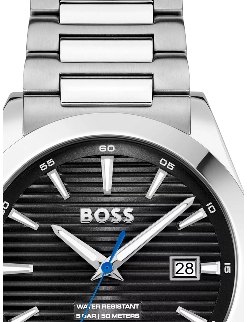 BOSSS Men's Strike Date Bracelet Strap Watch