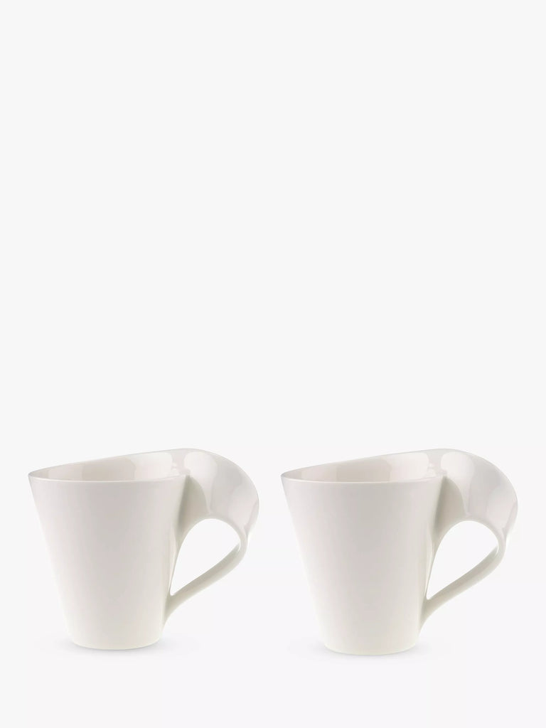 Villeroy & Boch NewWave Porcelain Mug, Set of 2, 300ml, White