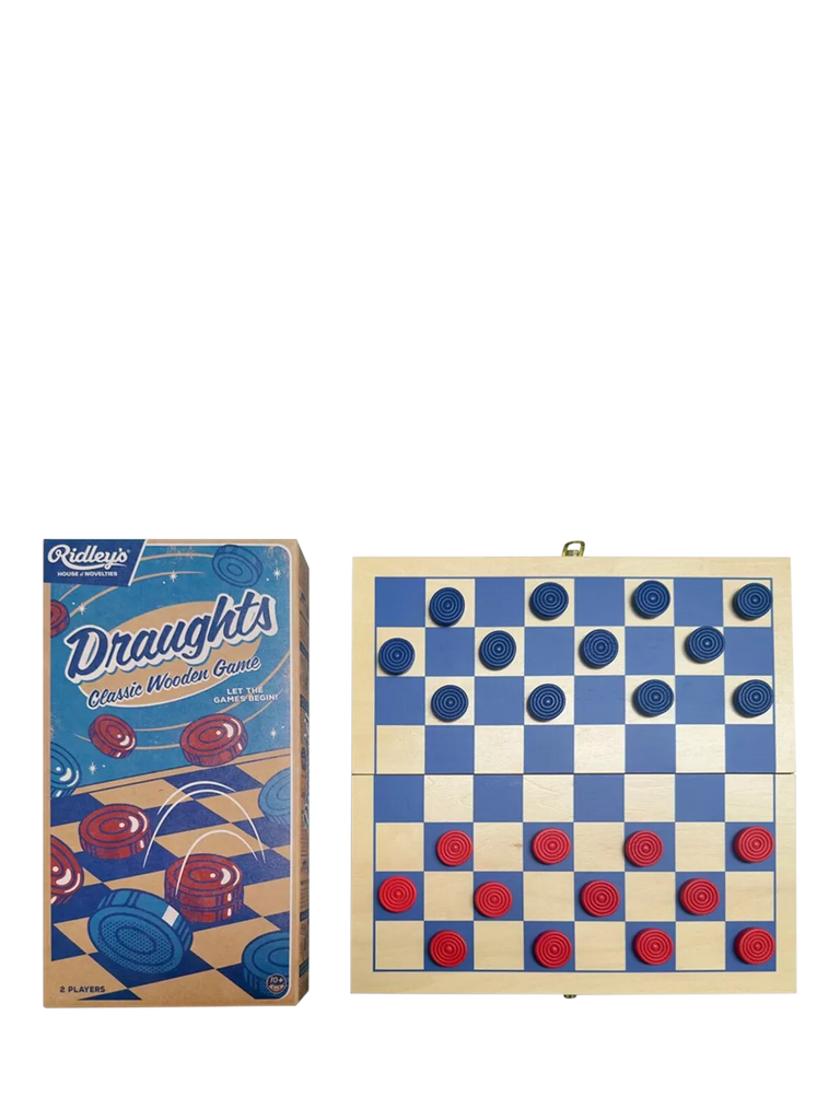 Ridley's Draughts Wooden Board Game