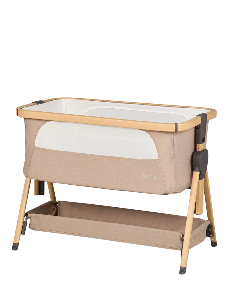 Silver Cross Lunar Bedside Crib, Oatmeal