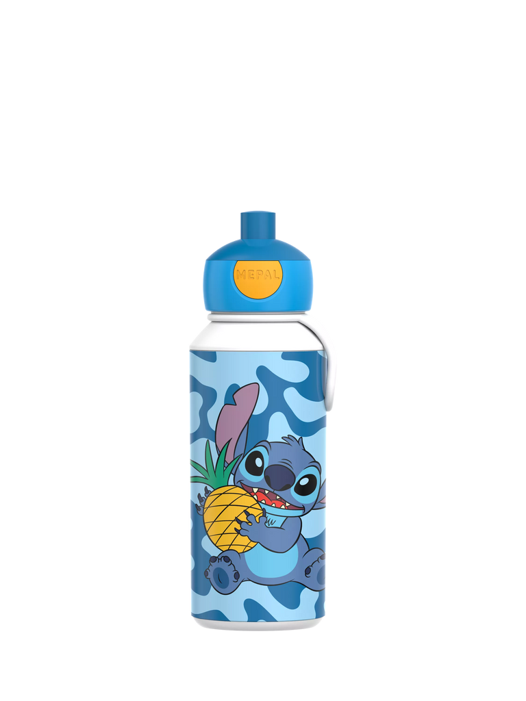 Mepal Kid's Stitch Pop-Up Leak-Proof Drinks Bottle, 400ml, Blue