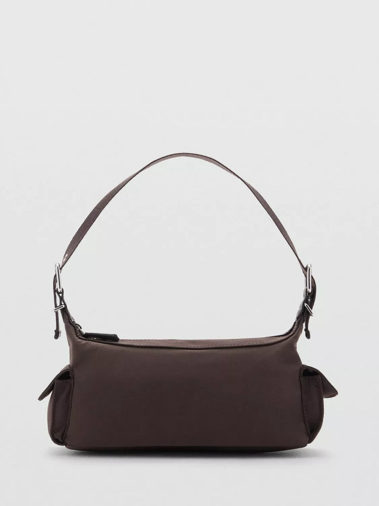 Mango Strada Shoulder Bag, Dark Brown