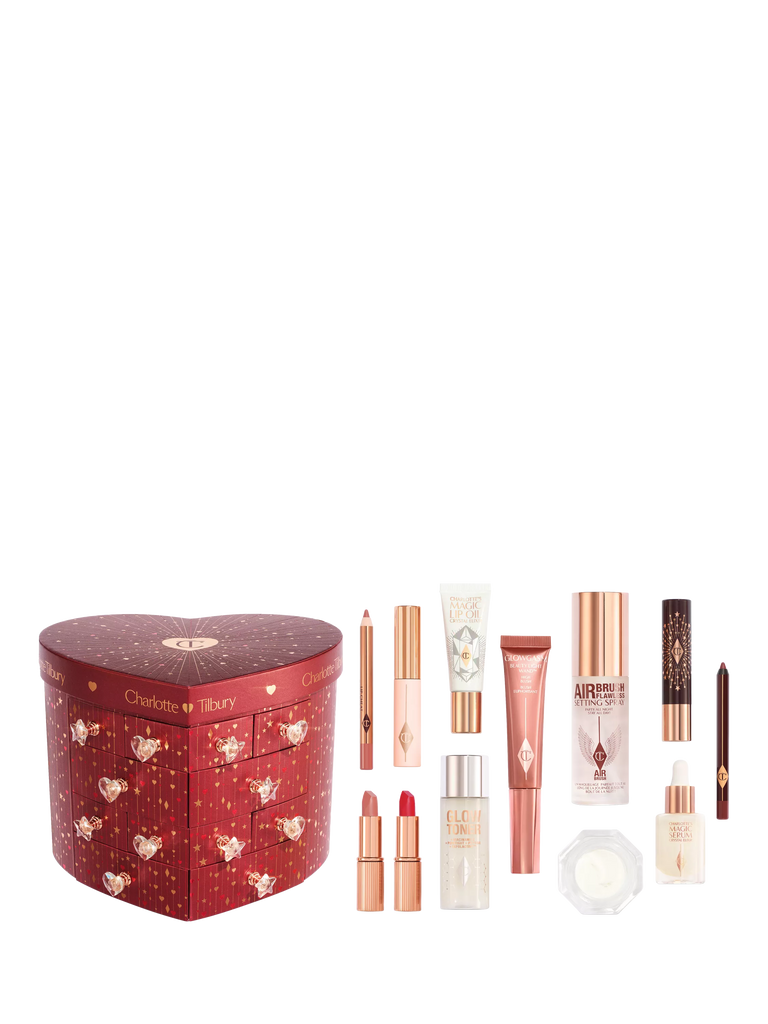 Charlotte Tilbury Charlotte's Beauty Treasure Chest Of Love 12 Door Beauty Advent Calendar