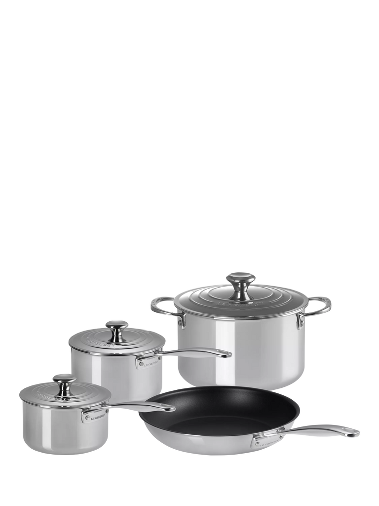 Le Creuset Signature 3-Ply Stainless Steel Pan & Lid Set, 4 Piece