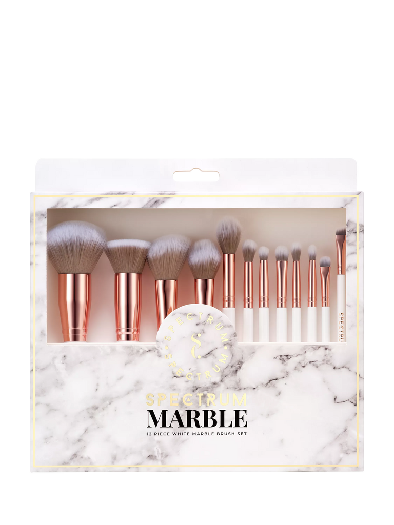 Spectrum Marbleous 12-Piece Makeup Brush Gift Set