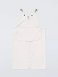 John Lewis Baby Lamb Hooded Towel, White