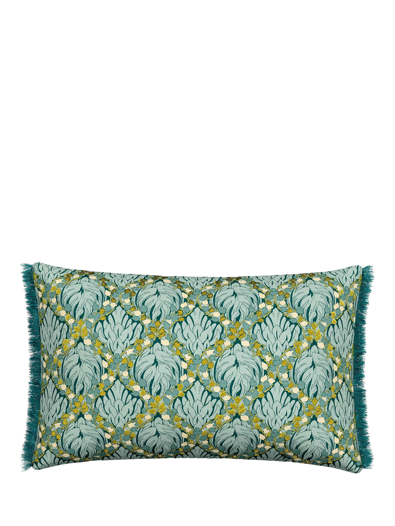 V&A Botanical Harmony Cushion, Blue Teal