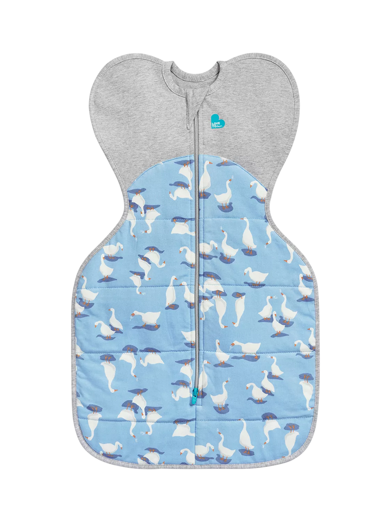 Love to Dream Swaddle Up Silly Goose Baby Sleeping Bag, 2.5 Tog, Dusty Blue