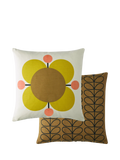 Orla Kiely Atomic Flower Cushion, Primrose