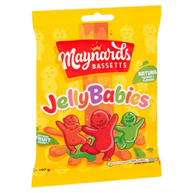 Maynards Bassetts Jelly Babies Sweets Bag   165g