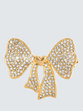 Jon Richard Gold Plated Bow Brooch Gold
