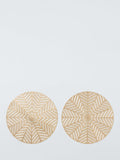 Cut Out Snowflake Pvc Placemats Set Of 2 Gold