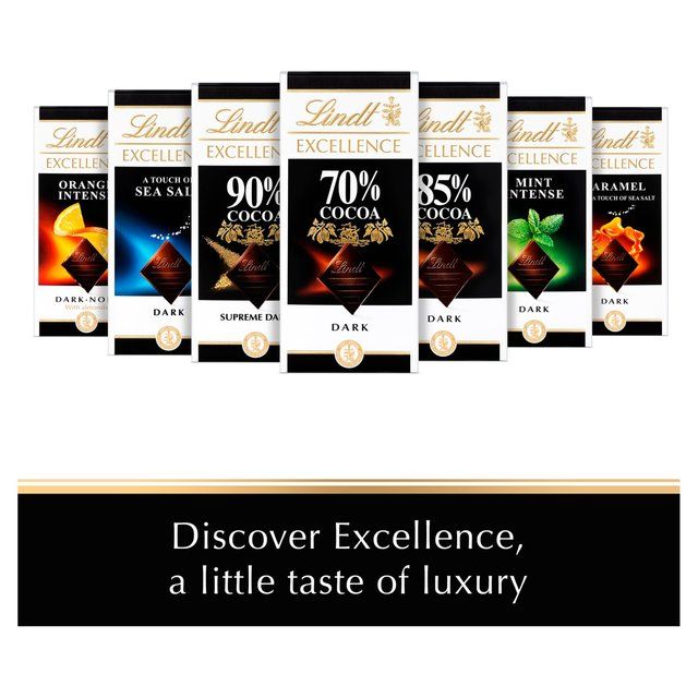 Lindt Excellence 70% Cocoa Dark Chocolate Bar   100g GOODS M&S   